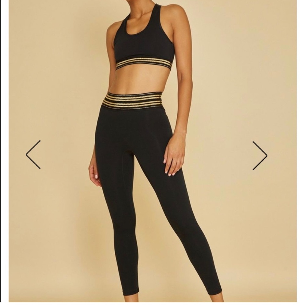 All Access Center Stage Metallic Stripe Leggings